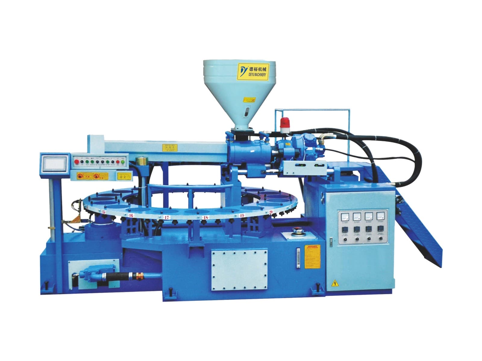 DY-1120A - Full Automatic Rotary Type One Color Plastic Rubber Soles Injection Moulding Machine